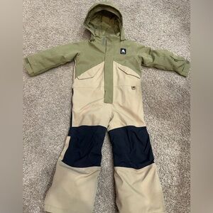 Burton Olive, Tan & Black Kids Snow One-Piece